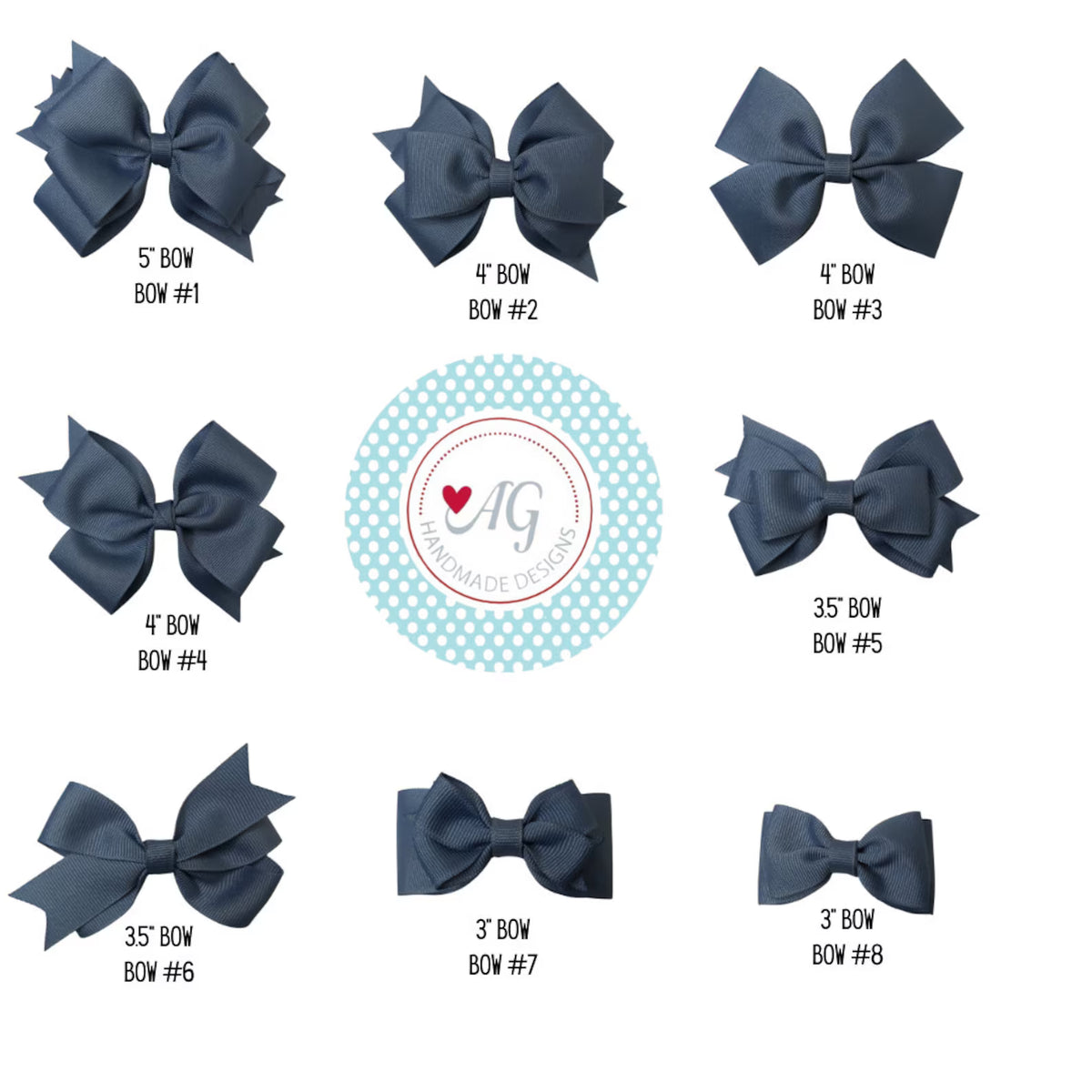 Brown Turftan Solid Color Hair Bow - 8 Styles to Choose